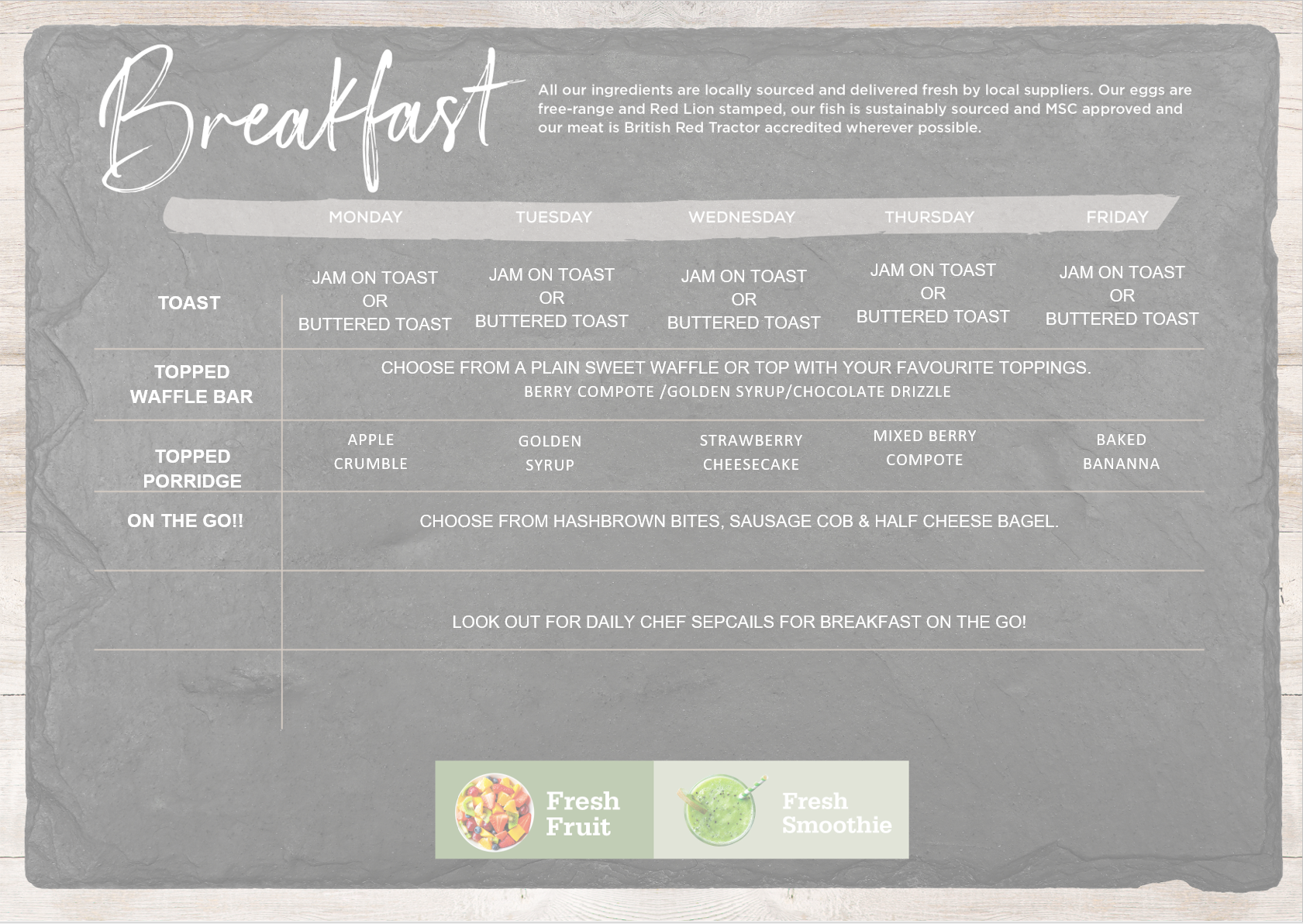 breakfast menu