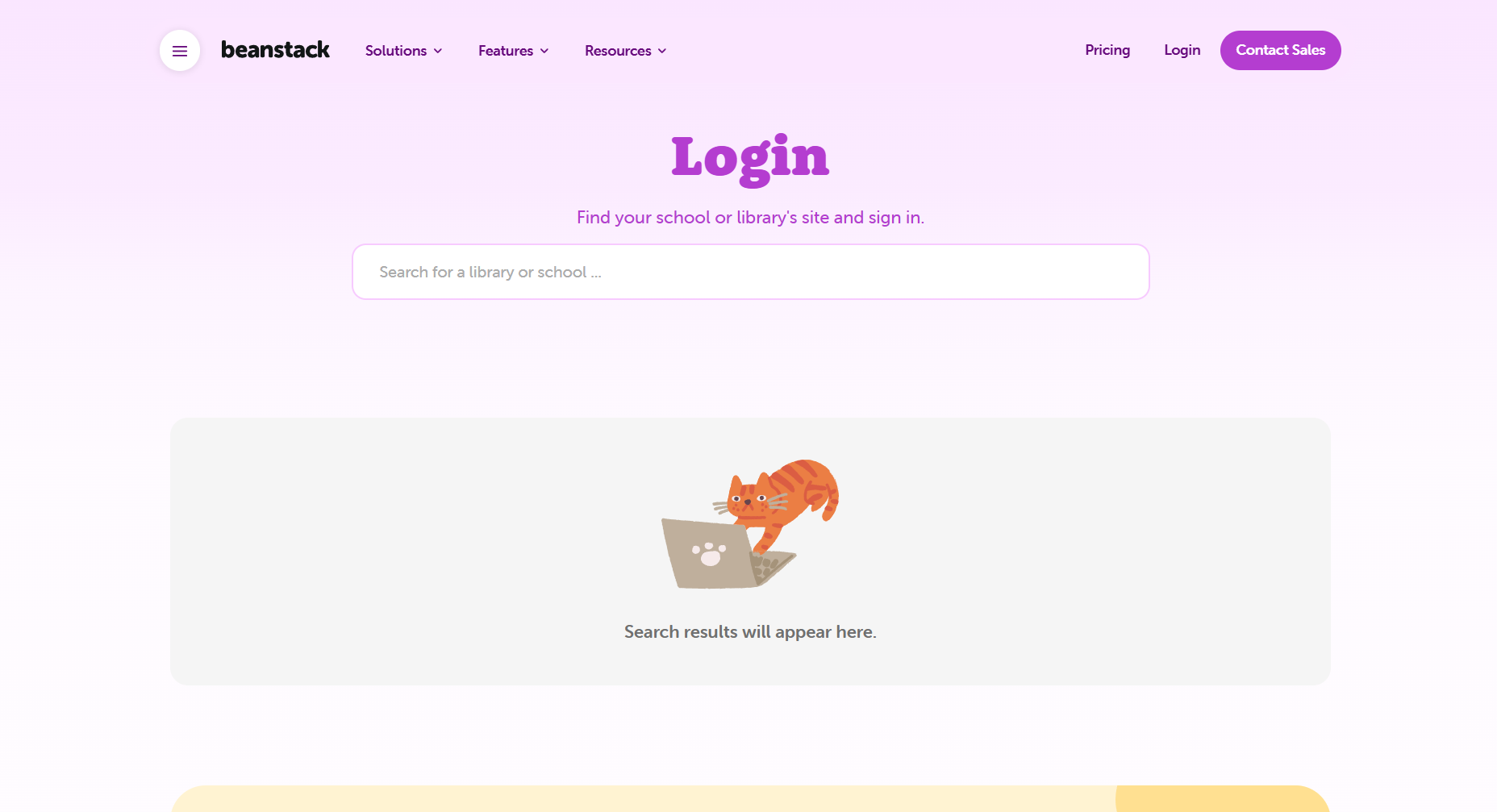 Beanstack Login Page